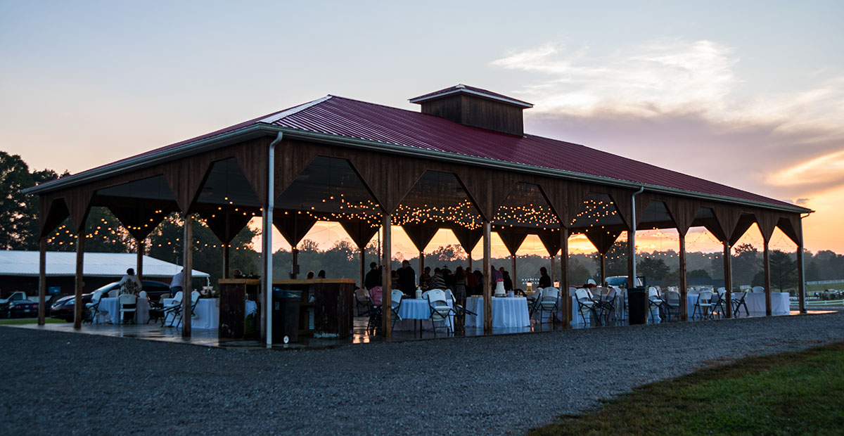 Pavilion at dusk