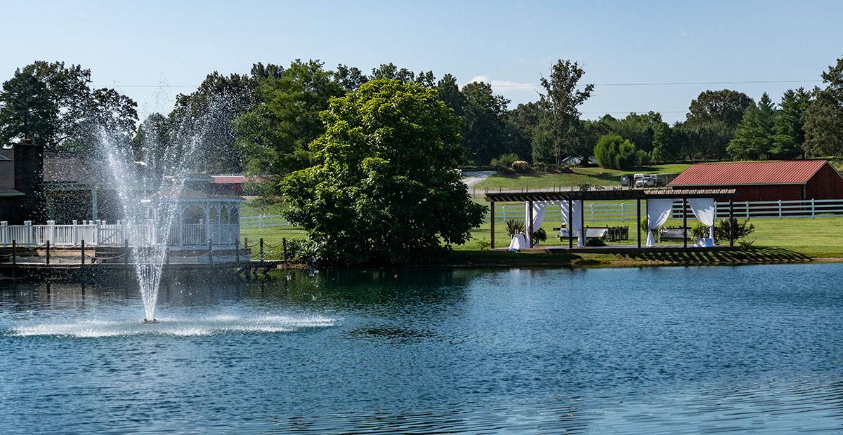 Looking across the lake.