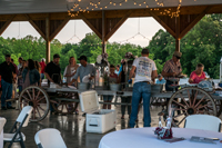 The dinner was catered by Templeton Barbecue with choices including Brisket, Skewered Shrimp, or BBQ Chicken Breast